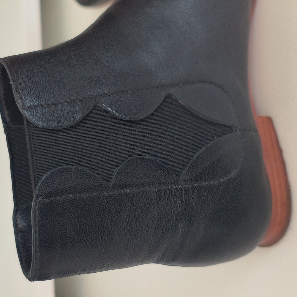Loeffler Randall Black Leather Pull On Boot Size 6B - Picture 5 of 8